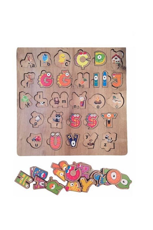 Ahşap Alfabe Puzzle - 1