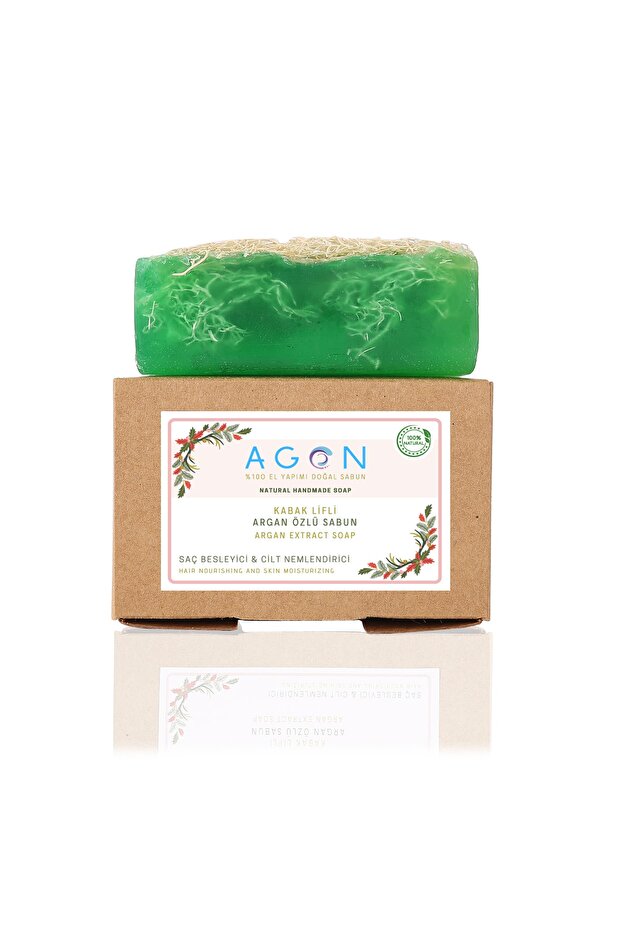 100% Handmade Natural Pumpkin Fiber Argan Soap 120 Gr