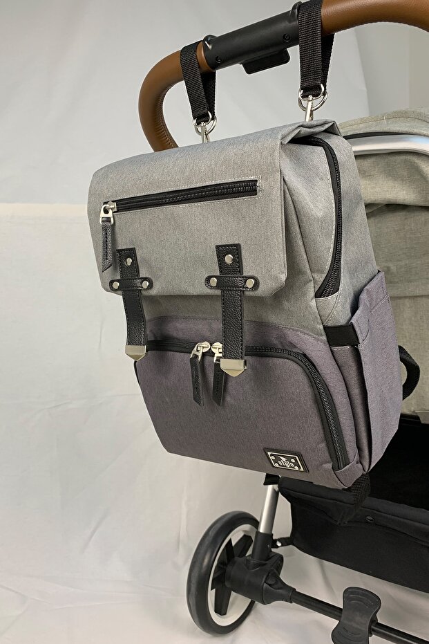Working Mothers Bag Bebek Bakım Sırt Çantası-füme - 7