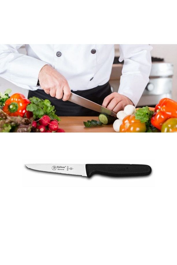 Lazerli Tırtıklı Sebze Steak Ekmek ve Biftek Bıçağı 61004-lz - 1