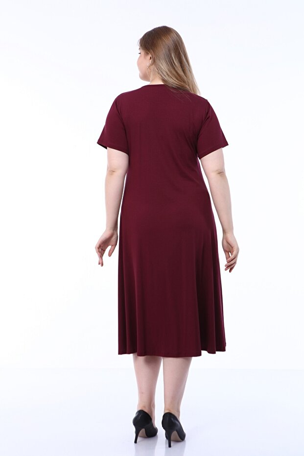 Rochie cu guler pătrat - 4