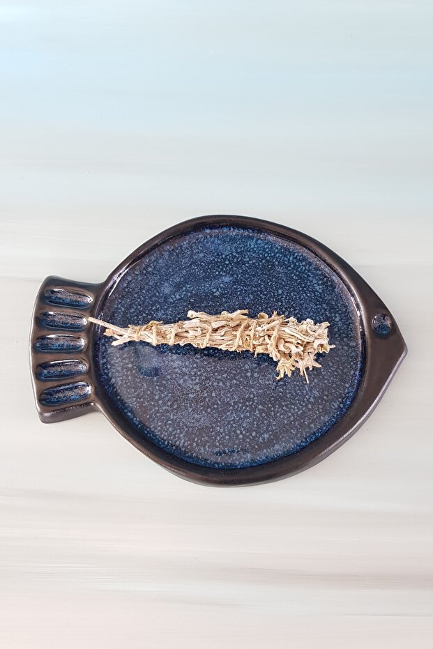 El Yapımı Seramik Balık Tabak - 2