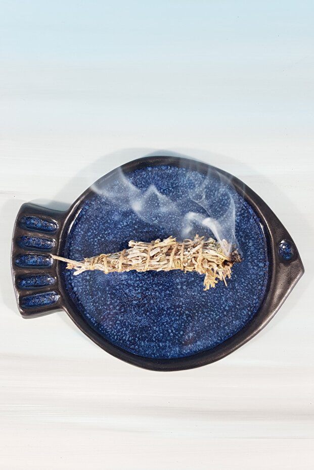 El Yapımı Seramik Balık Tabak - 3