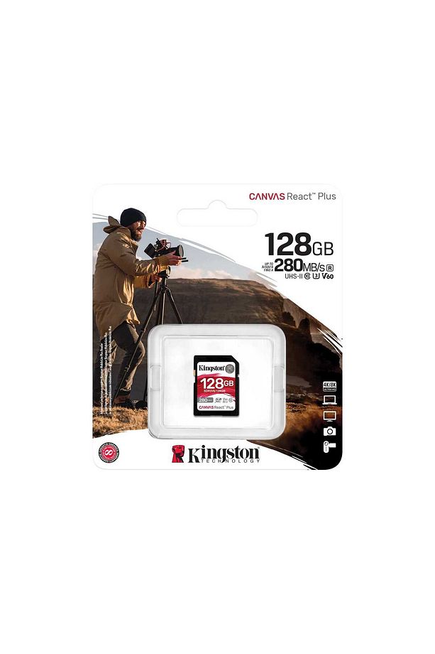 Canvas React Plus 128GB SD V60 UHS-II  Hafıza Kartı 280MB/s Okuma, 100MB/s'ye varan Yazma - 3