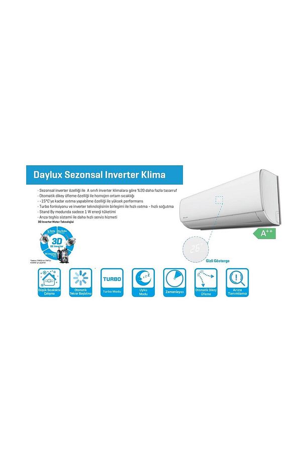 Sezonsal TR.DTXM25N.01 Duvar Tipi Klima - 9000 BTU/h - 2