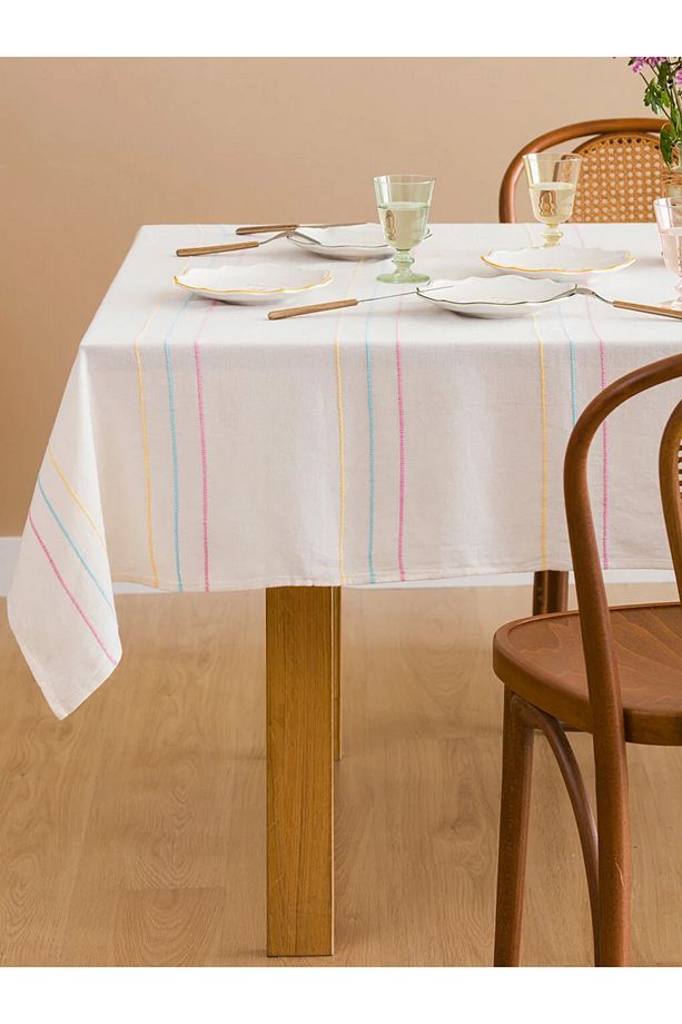 LCW HOME Çizgi Desenli Masa Örtüsü 150x200 Cm - 2