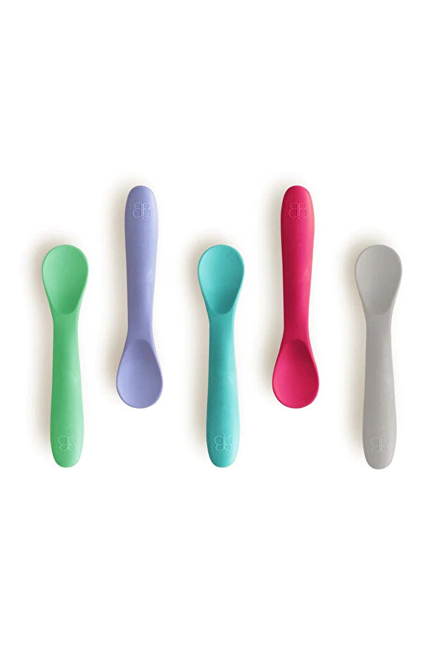 Pink Spoon Silicone Set of 5 Spoons