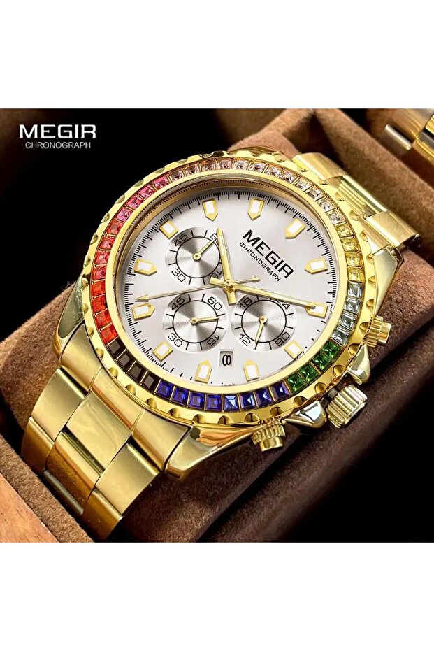 Megır 2227 - ساعة يد رجالية، جميع الوظائف النشطة