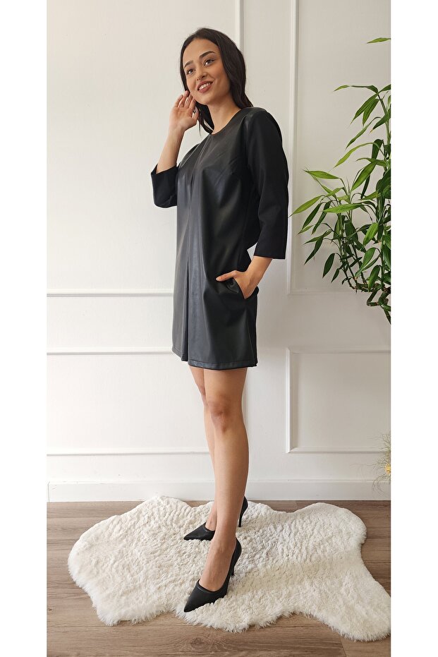 Önü Deri Şort Tulum - 2