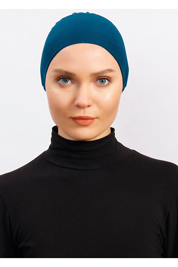 Breathable Hijab Tulle Bonnet - St227 Petrol Green (3422724)