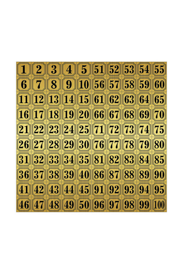 Closet Table Number 4 X 4 cm Gold Metal