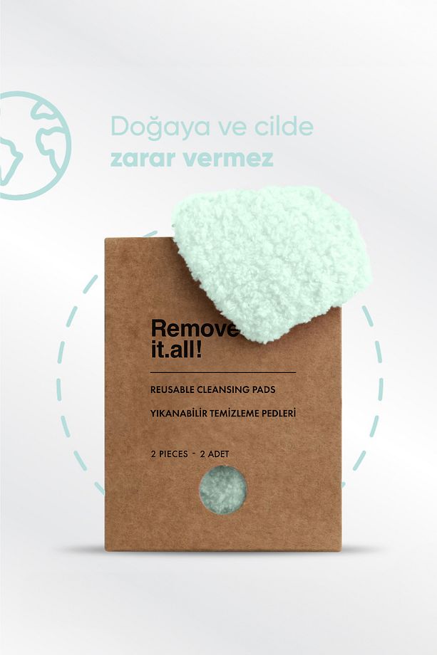 Remove It.all! Yıkanabilir Temizleme Pedleri 2 Adet Reusable Cleansing Pads 2 Pieces - 7