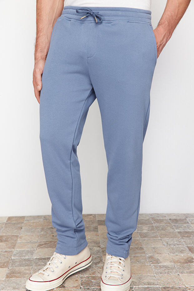 Basic Blue Sweatpants - TMNSS24EA00008