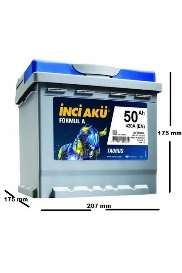 İnci Formul A Taurus 12 V 50 Ah 420 A (EN) Akü - 2