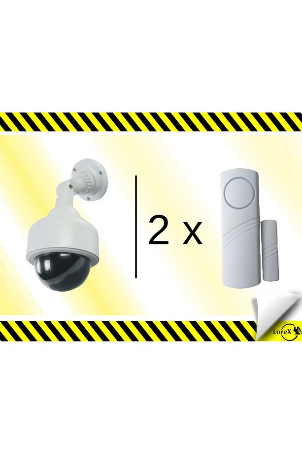 Topcraft Caydırıcı Mobese Kamera + 2adet  4444C Pencere Alarm - 1