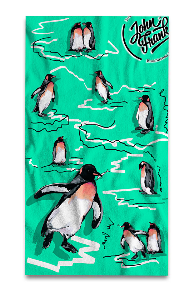 Patterned Printed Beach Towel - 1
