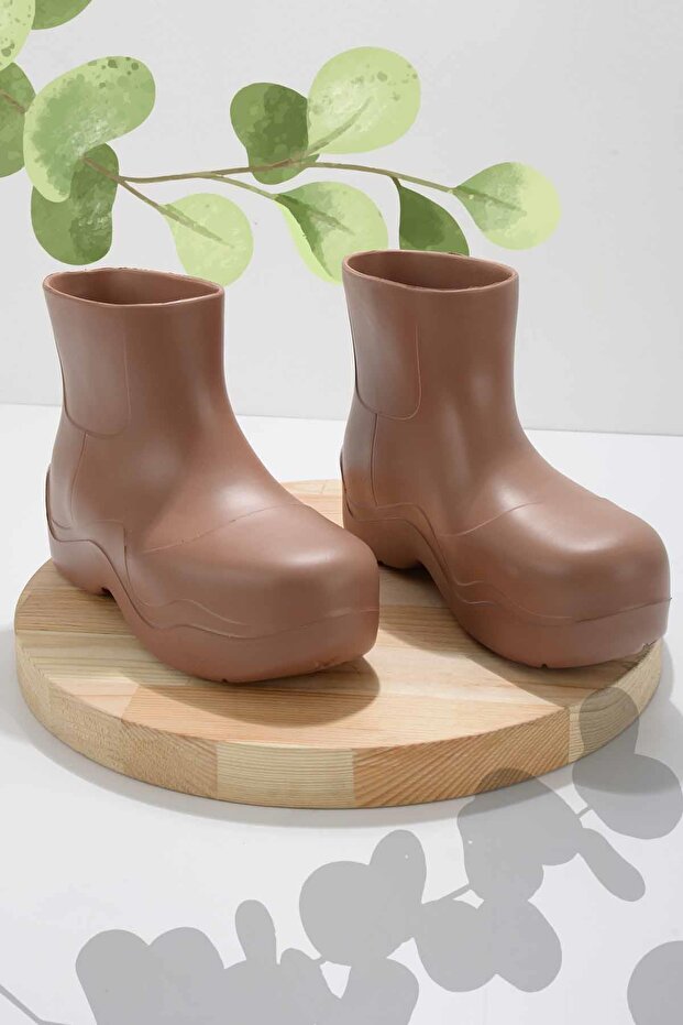 Nude PVC Women's Boots & Bootie K02819300023