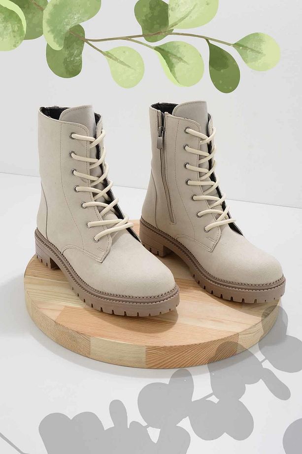 Bej Süet Kadın Bot & Bootie K02641530402 - 1