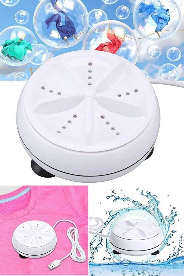 Mini Portatif Çamaşır Makinesi Taşınabilir Seyahat İçin Çamaşır Yıkama Makinası - 1