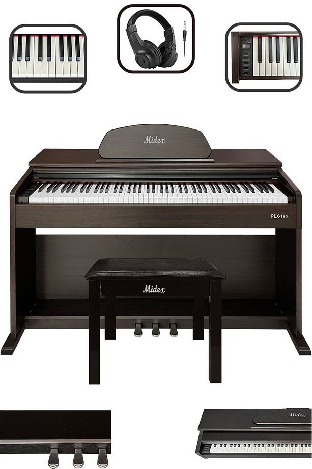 Plx-190sr Gül Ağacı Dijital Piyano 88 Tuşlu Hammer Action Ve tuş Hassasiyeti - 5