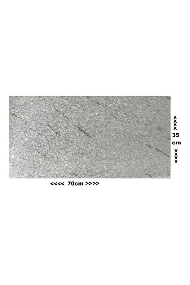 1 Adet 70x35cm Mermer Desenli Kendinden Yapışkanlı Sünger Duvar Paneli WC Banyo Mutfak Kağıdı NW159 - 2
