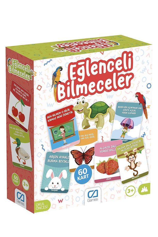 Eğlenceli Bilmeceler 60 Kartlı Eğitici Çocuk Oyun Kartları Aile Oyunu - 1