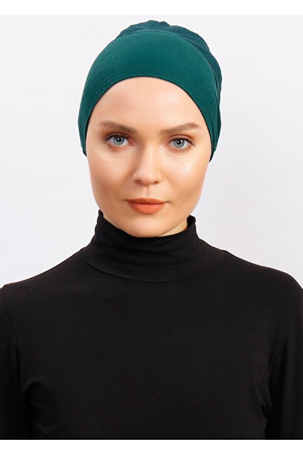 Breathable Hijab Cap - Tulle Fabric on the Back Clima Fit Cap - St 227 Emerald