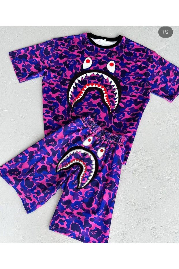 Bape T-shirt and Shorts Double Set