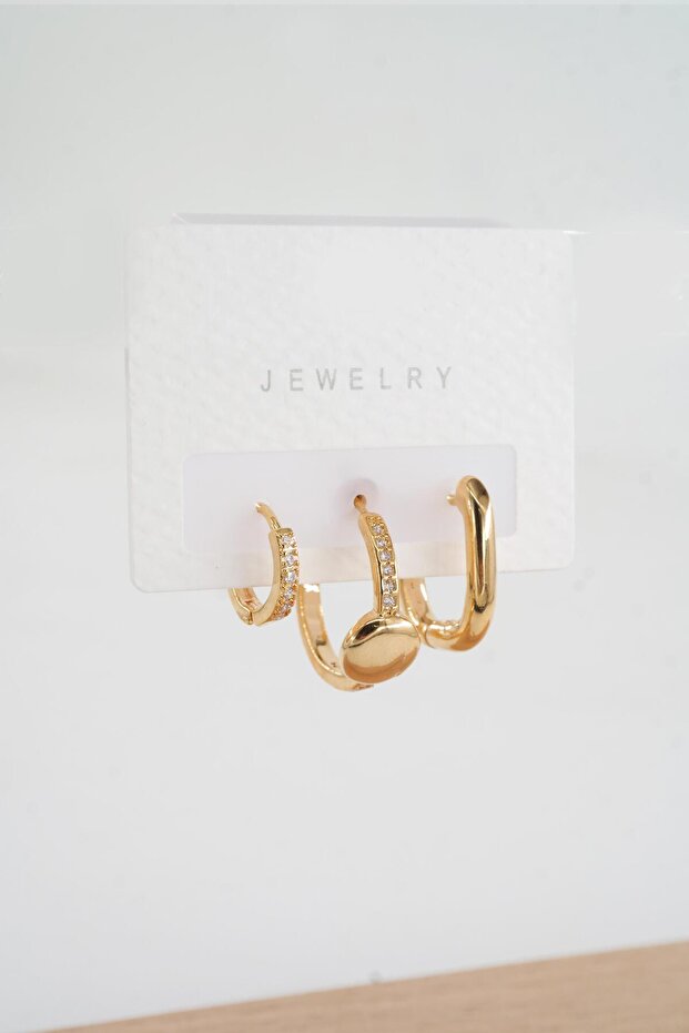 Women's Vip Series Zircon Stone 3-Piece Earrings