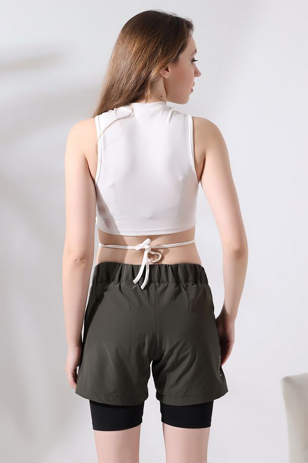 Deniz Şortu/Unisex Model Uzun Havuz Deniz Şortu Içi Taytlı - 2