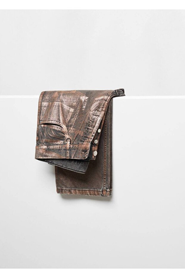 Foiled Straight Jeans - 6