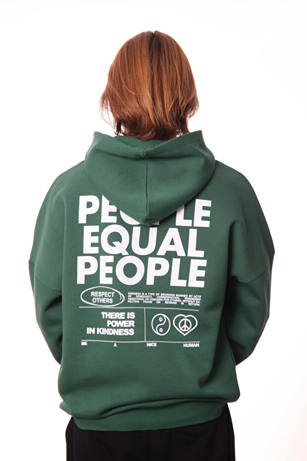 People Oversize Hoodie Men's - Green