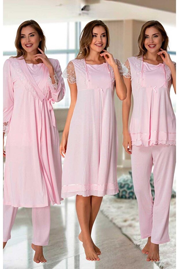 Effort Pink Midi Lace Maternity Pregnant Set of 4