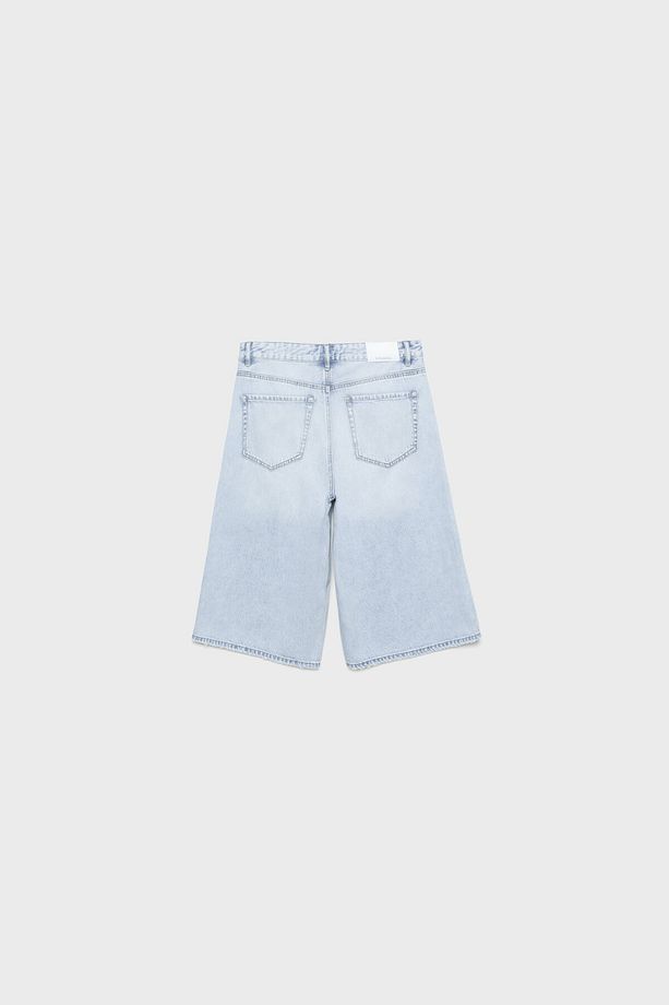 Denim bermuda şort - 6