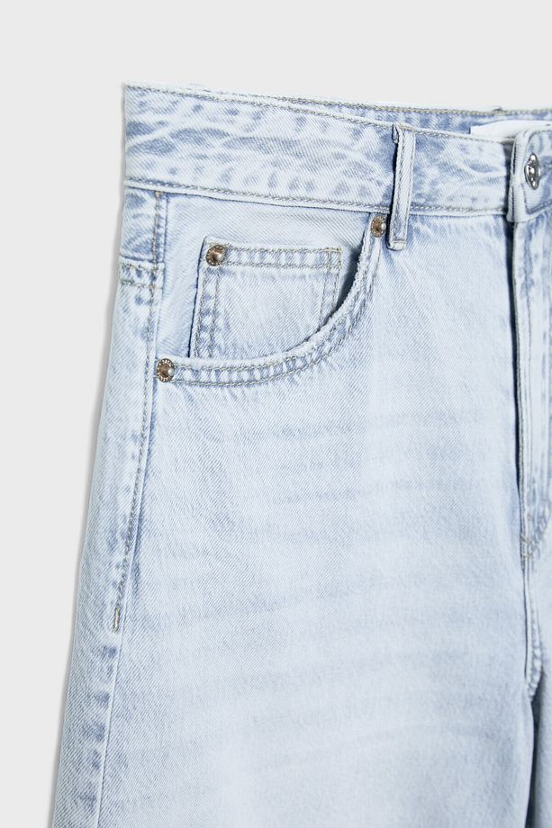 Denim bermuda şort - 7