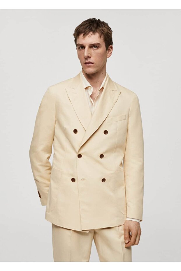 Blazer dublu din bumbac - 1