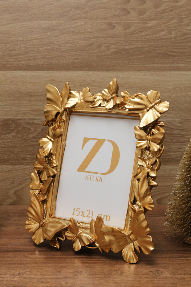 ZD Store15x21 إطار صور فاخر بنمط الفراشة