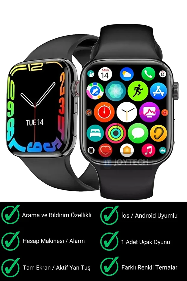 2023 Yeni Nesil Watch7 45 Mm Akıllı Saat Siri Hesap Makinesi Bluetooth'lu Ios Ve Android Uyumlu - 1