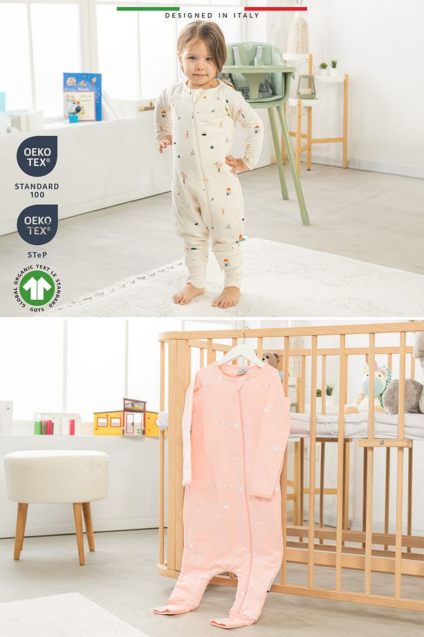 EleleLife Dolgulu Çoçuk/Bebek Uyku Tulumu 2.7 Tog Yeşil Sanno - 8