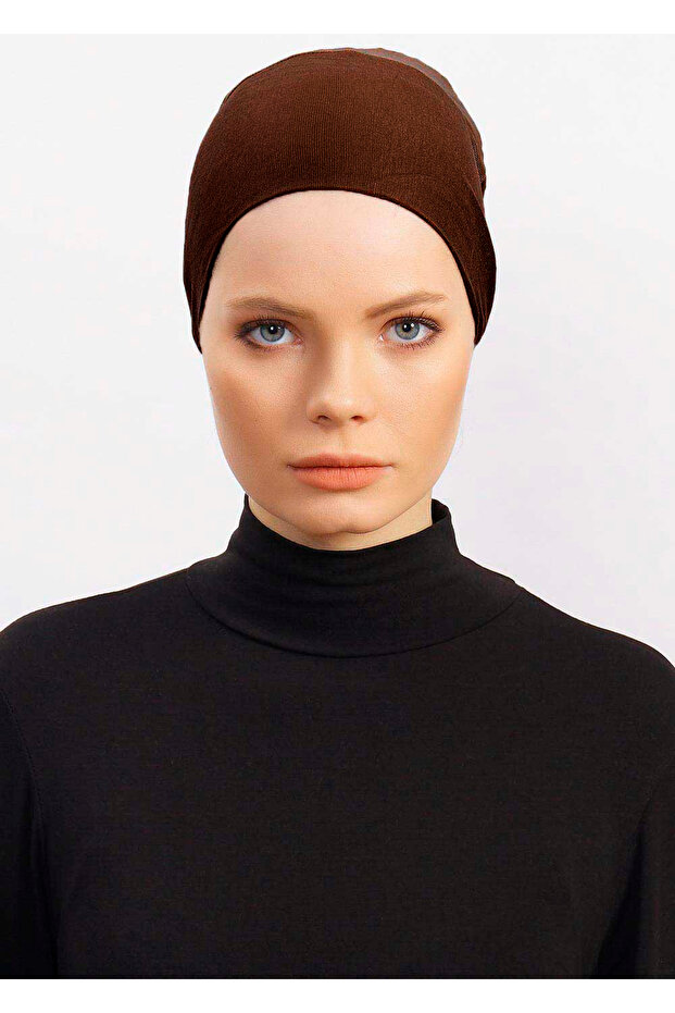 Airy Hijab Tulle Bonnet - St227 Dark Brown (3422707)