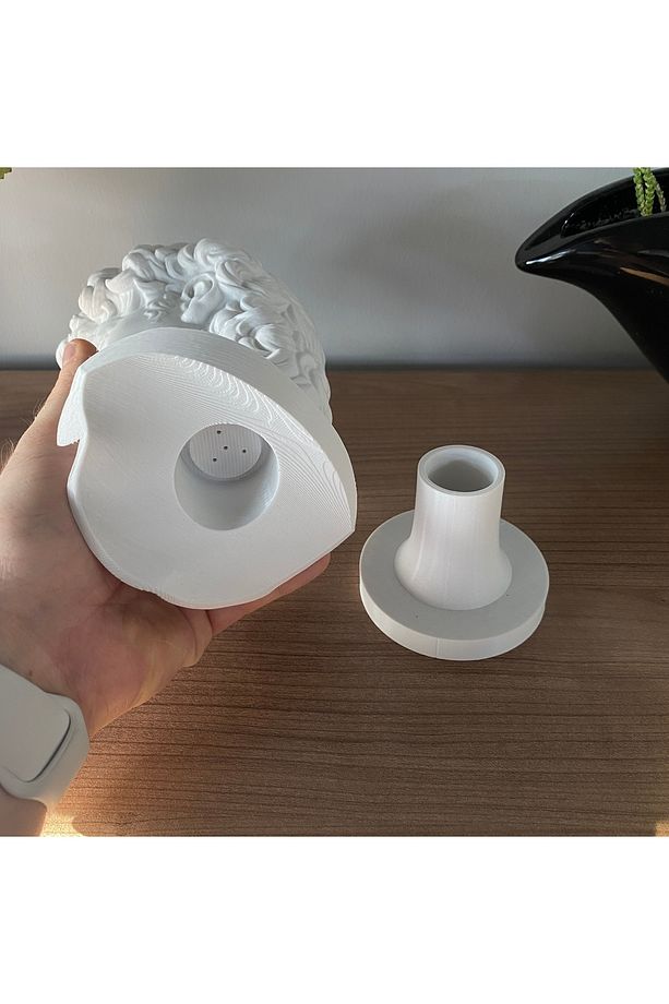 David Saksı Dekoratif David Büstü Saksı Model 20cm Davut Heykeli Ev Ofis Dekor - 4