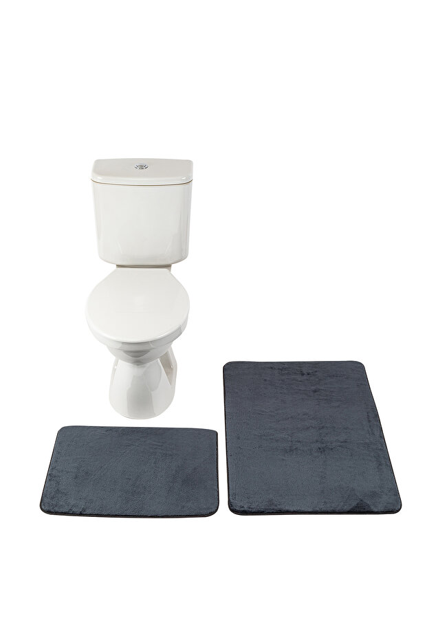 3-Piece Toilet Seat Set Bathroom Rug Mat Set