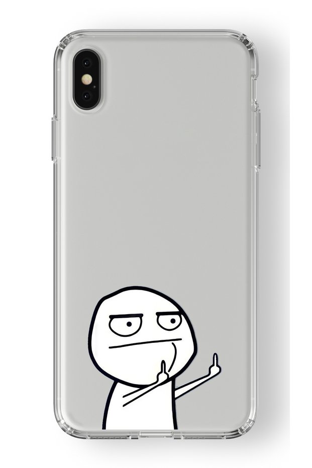 حافظة شفافة مطبوعة بتصميم رجل من الورق المقوى متوافقة مع هاتف iPhone Xs Max