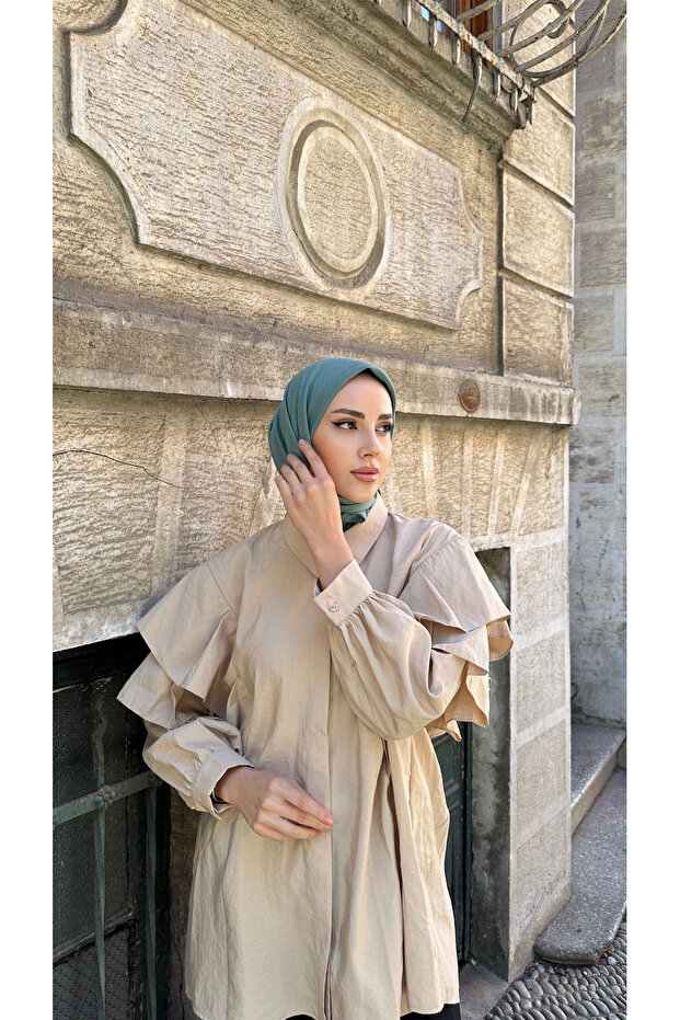 Vesta Cotton Scarf Water Green