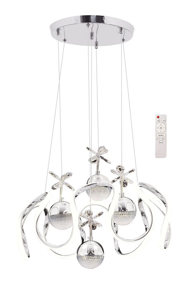 AYDINLATMA HELEZON 6 LI LEDLİ 3 RENK YANAR KROM LED AVİZE - 1