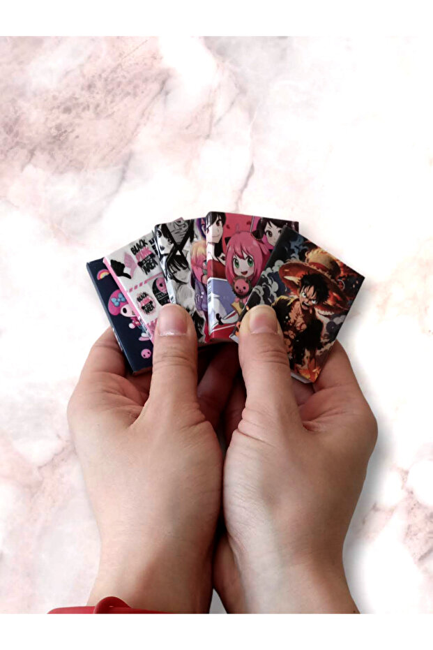 مجموعة من 5 دفاتر ملاحظات صغيرة تحت عنوان الرسوم المتحركة، دفتر ملاحظات صغير، دفتر ملاحظات صغير، مجموعة دفاتر ملاحظات أنيمي بدون خطوط - 3