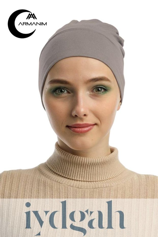 Armanim Practical Hijab Cap - Ready Fit, Wide Hair Band, Mink