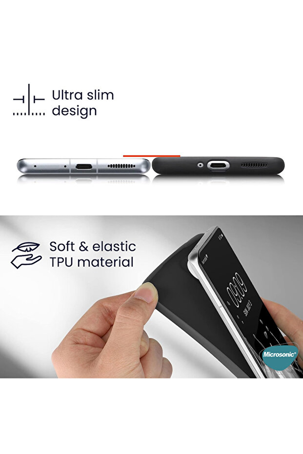 Matte Silicone Realme 12 Pro Kılıf Siyah - 4