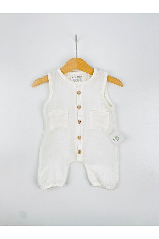 Unisex Muslin Baby Jumpsuit