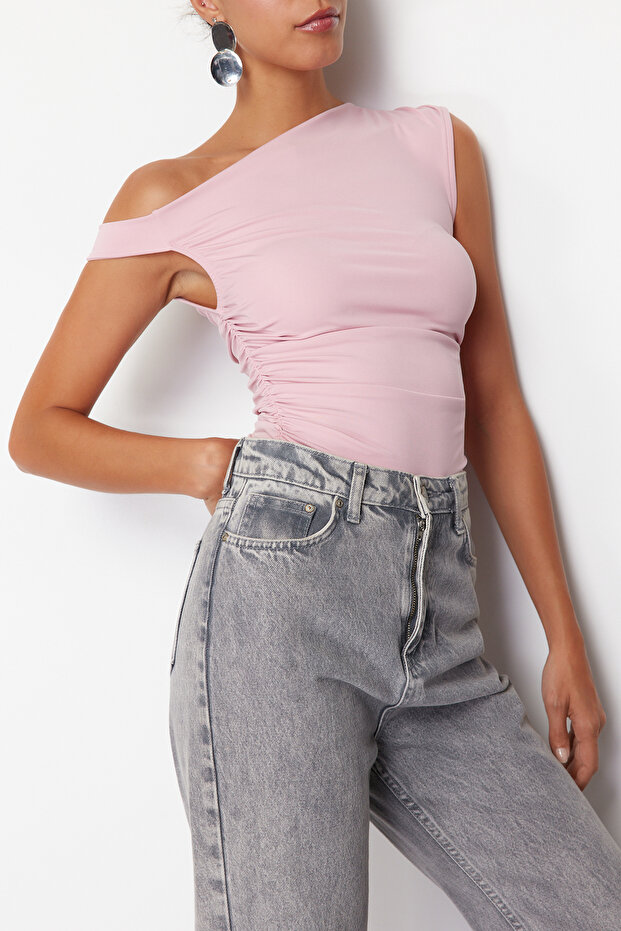 Pembe Kol Detaylı Bluz TEDSS24BZ00031 - 1